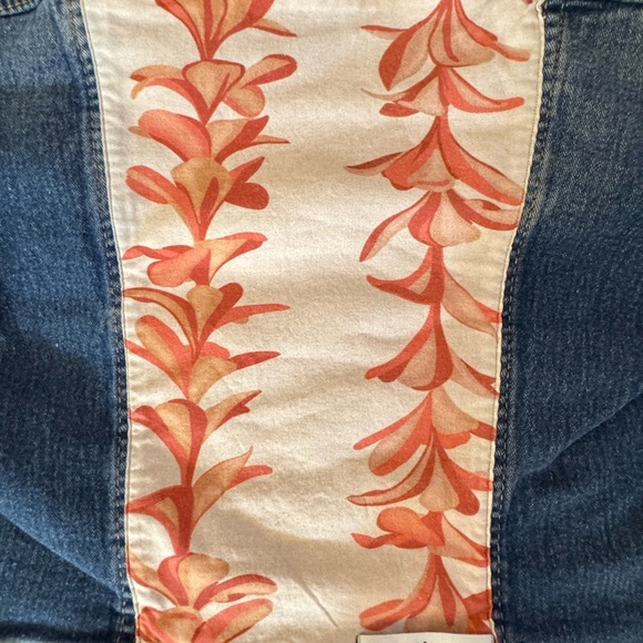 Denim Jacket with Plumeria Back Panel - Pua Vintage - Picture 2 of 4
